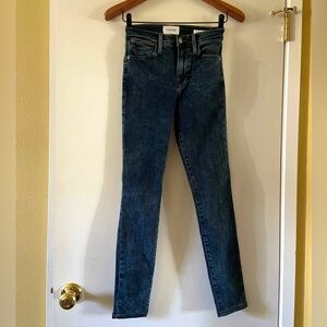 FRAME le high skinny jeans w24 dark wash
